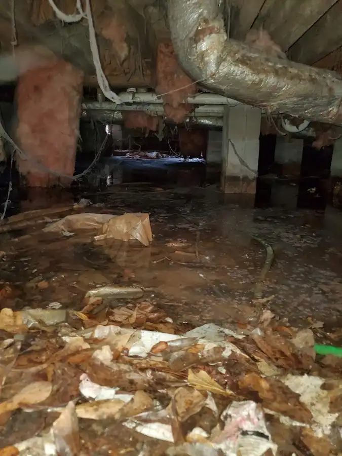 Crawl space flood assessment for Commercial Water Damage Restoration in River Road