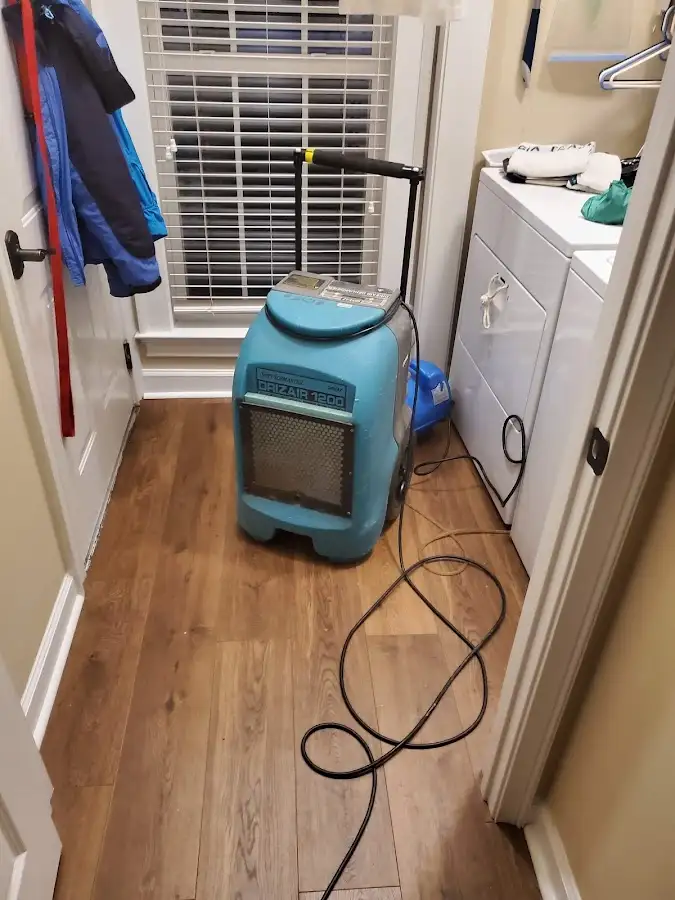 Commercial dehumidifier deployed for Flood Damage Cleanup in River Road